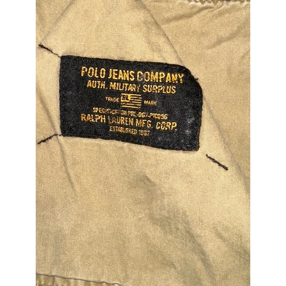 Ralph Lauren Polo Jeans Co. Beige Military Surplus Cargo Shorts Size 34 Vintage‎